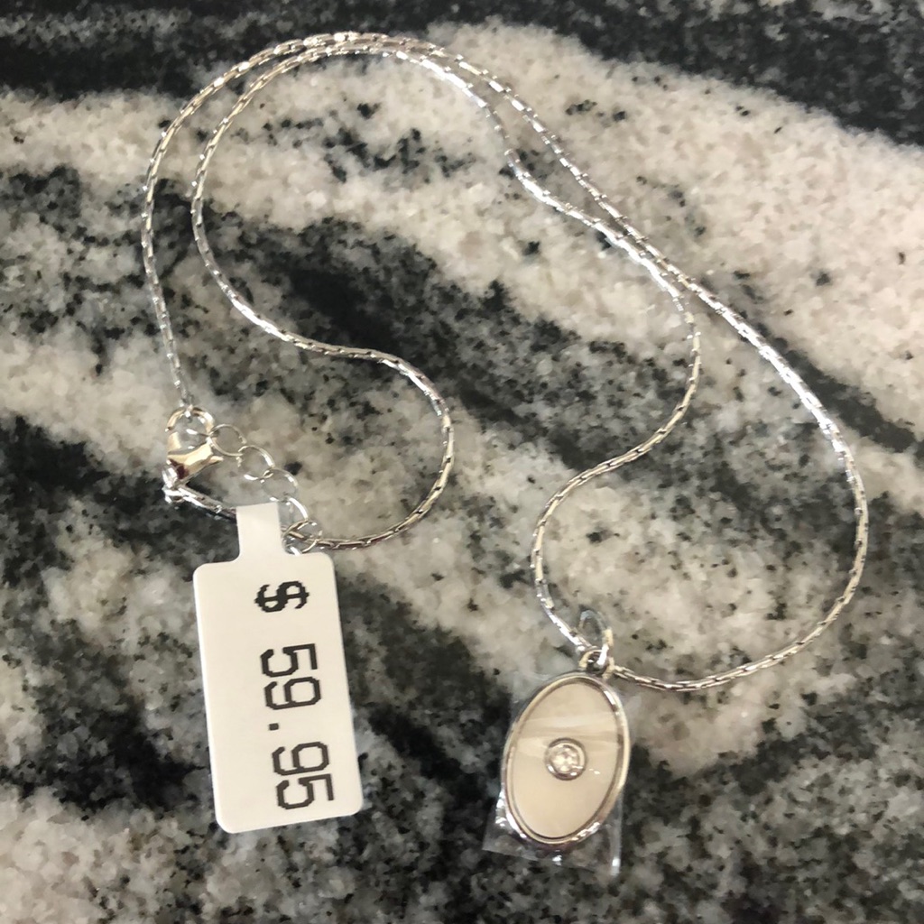 Nwt Ballet Silver Tone & Crystals Boutique Necklace!